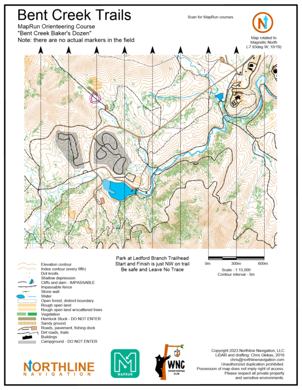 Bent Creek Trails MapRun Permanent Orienteering Course