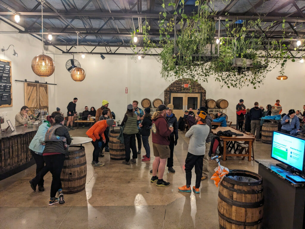 The Finish in the Barrel Room